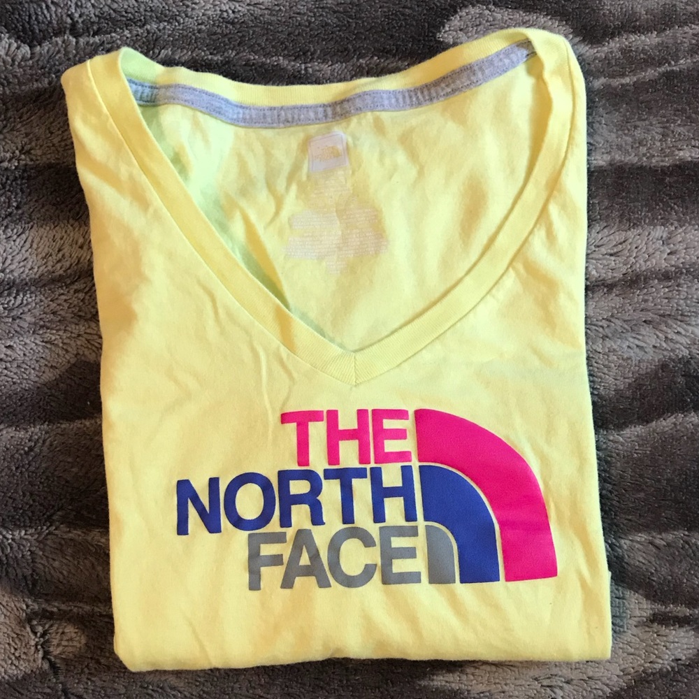 SOLD - The North Face Yellow t-shirt Medium